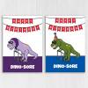 Dino-sore funny dinosaur male, female birthday card for grandad, grandma, dad, mum, mom, old age, OAP, pensioner (Size A6/A5/A4/Square 6x6") - A6: Single card - Male