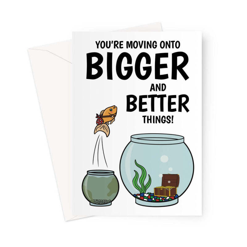 Congratulations New Job Card - Bigger And Better Things - A5 Portrait - 1 Card