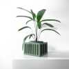 The Larix Planter Pot with Drainage Tray & Stand Included - Matte Dark Green - 3"