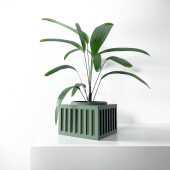 The Larix Planter Pot with Drainage Tray & Stand Included