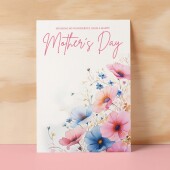 Mother's Day Card For Mum Mothering Sunday Card Love Mum Card Mother's Day Card with Flowers Wonderful Happy Mother's Day Card