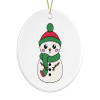 Cute Snowman Christmas Tree Decoration - white