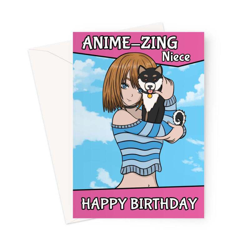 Anime Loving Niece Birthday Card - A5 Portrait - 1 Card