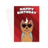 Yorkshire Terrier Dog Birthday Card - A5 Portrait - 1 Card