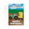 Grandson Farm Tractor 3rd Birthday Card - A5 Portrait - 1 Card