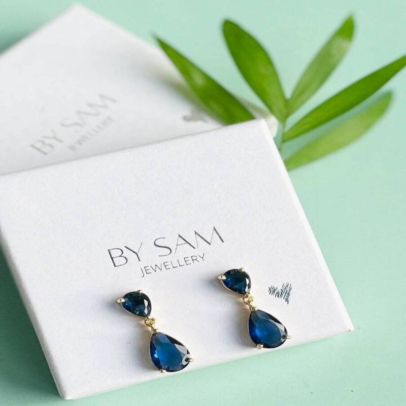 Wedding day earrings Sapphire Something Blue Earrings - Default Title