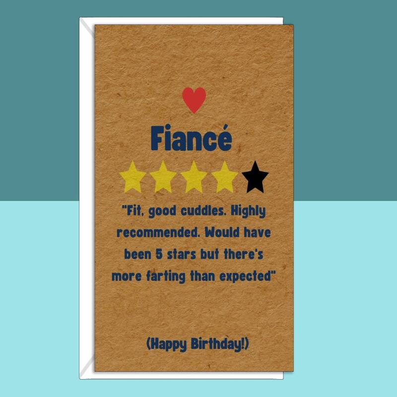 Funny Fiance Birthday Card - For Him - From Fiancee - Ideal Card for the man you're marrying on his birthday