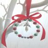 Angel Wings Memory Bauble, Memory Ornament, Personalised Beaded Christmas Bauble - No gift bag