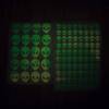 Glow in the Dark Alien Stickers in 1 inch or 0.5inch sizes - 1
