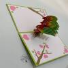 Handmade Love Birds Pop Up Card