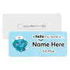 #hello my name is... Name Badge - Nurse Globe