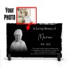 Personalised Memorial Photo Slate | Custom Black and White Photo Keepsake | Personalised In Loving Memory of Photo Slate, Memorial Slate