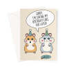 Hamster Birthday Card - Saving Cake For Later - A5 Portrait - 1 Card