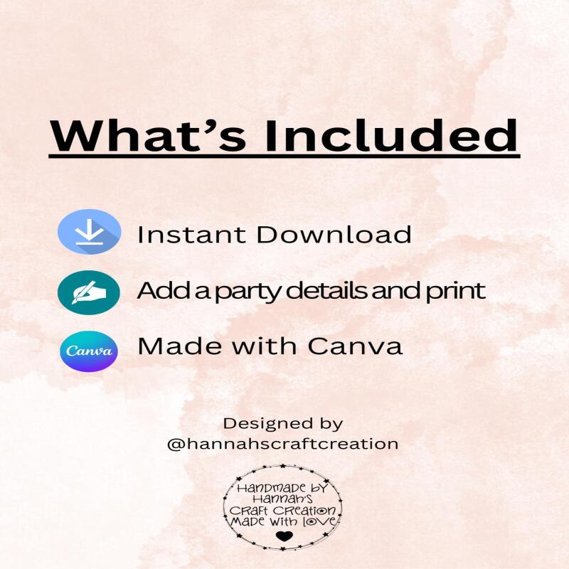 Printable Unicorn Birthday Invitation Template
