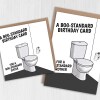 A bog standard birthday card for a bog standard brother, sister, mum, dad funny personalised toilet humour (Size A6/A5/A4/Square 6x6") - A6: Single card