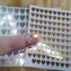 Gold, Silver or Holographic Heart Stickers 100 in a set 1cm and 8mm - 1 - Gold