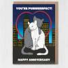 You're purrrrrfect funny, cute, cat, cats, couple anniversary card for wife, husband, girlfriend, boyfriend, partner (Size A6/A5/A4) - A6: Single card