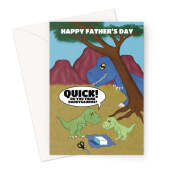 Funny Dinosaur Father's Day Card