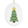 Cute Christmas Tree Decoration - white