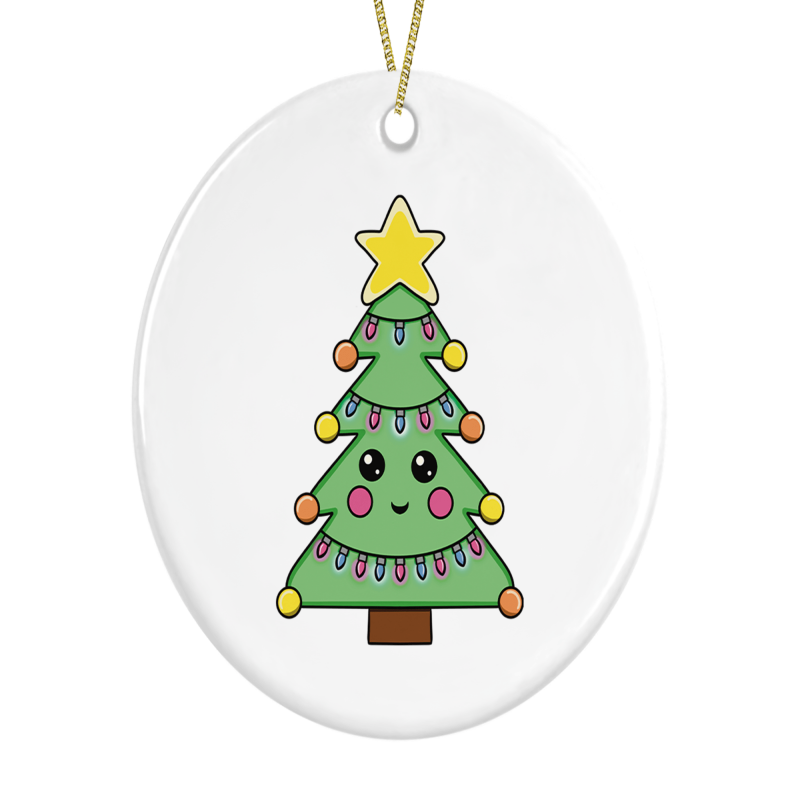 Cute Christmas Tree Decoration - white