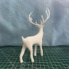 3D Printed Deer - bookshelf ornament - Black