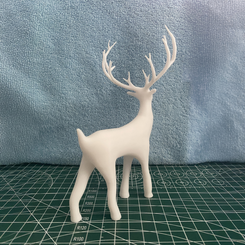 3D Printed Deer - bookshelf ornament - Black