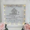 Personalised new home box frame, new home gift, house warming gift - Without lights