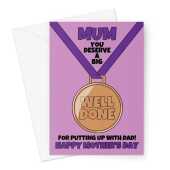 Funny Mum Mother's Day Medal Card