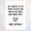Funny Happy Birthday Card From The Dog - You're The Best Dog Mum In The World