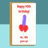 Funny 40th Birthday Card - Personalised inside if required - For Him or For Her - Perfect greetings card for someone turning 40 years old - Blank inside - Small