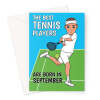 Mens Tennis Birthday Card - September - A5 Portrait - 1 Card