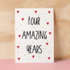 4 Year Anniversary Card For Wife or Husband Anniversary Card for 4th Anniversary Card For Boyfriend or Girlfriend Forth Wedding Anniversary - Small (4x6) / Blank Message