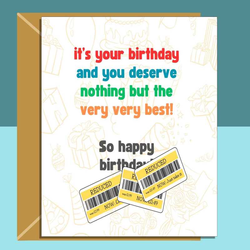 Funny Birthday Card - Personalised - For Him or Her - friend, brother, sister, mum, dad, Any age - 18th, 20th, 30th, 35th, 40th, 50th, 60th. - Blank inside - Regular - Matte