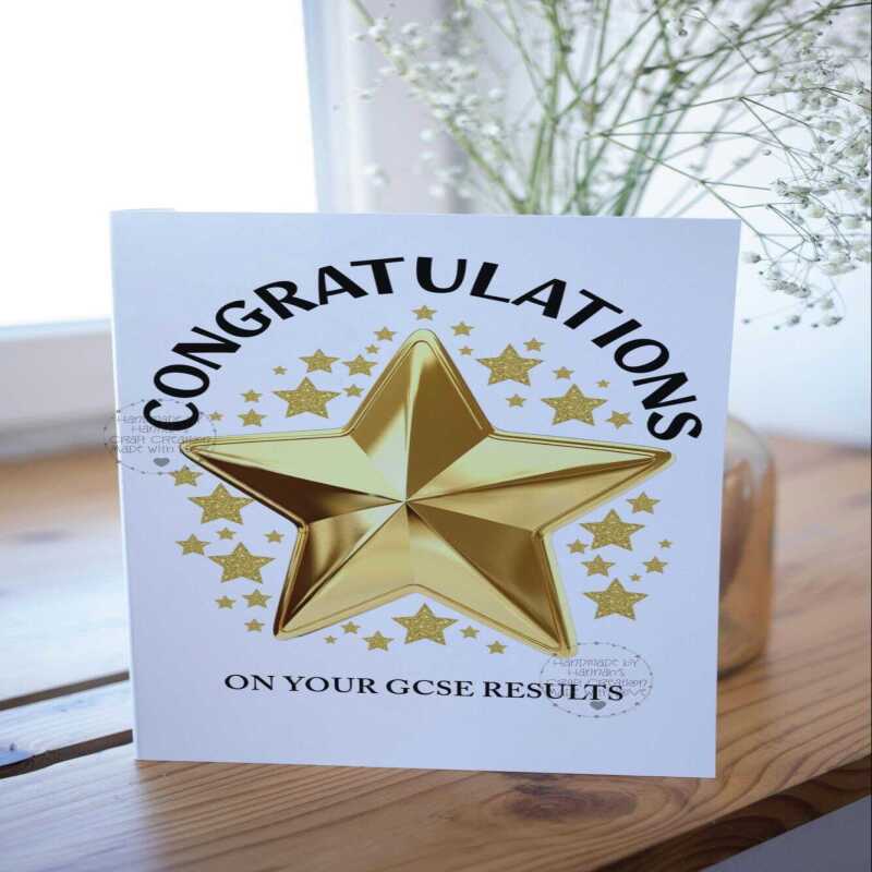 Whimsical Handmade Congrats Card - Celebrate Your Victory - GCSE RESULTS