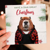 Have a Dam Great Christmas beaver, animal in clothes Christmas, Holidays, Xmas, festive card (Animalyser) (Size A6/A5/A4/Square 6x6") - A6: Single card