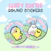 Happy Easter Stickers ChubbiChick - Chick with eggshell