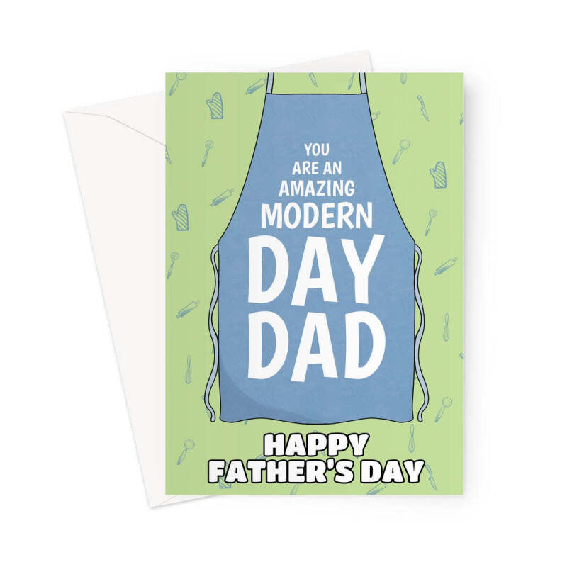 Modern Dad Happy Father's Day Card - A5 Portrait - 1 Card