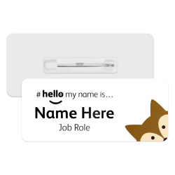 #hello my name is... Name Badge - Peeping Fox Corner