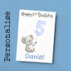 Personalised 1st, 2nd, 3rd, 4th, 5th Birthday Card for Son, Grandson, Nephew, Godson, Boys Koala Card - 1 - One - Blank Message