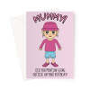 Funny Mummy Birthday Card - Girl Crocs - A5 Portrait - 1 Card