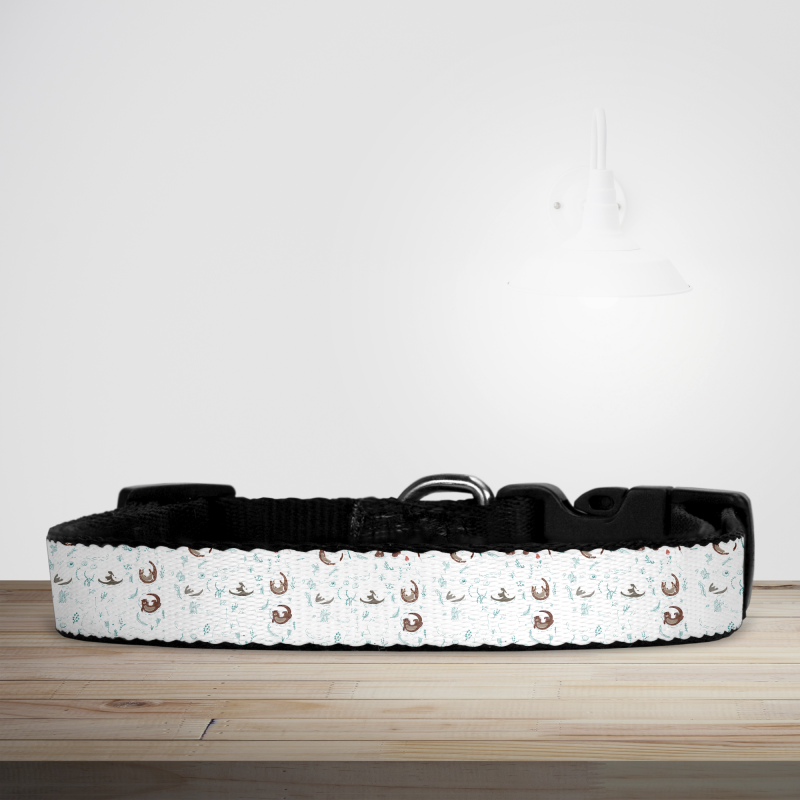 Nature Collection Swimming Otter Print Dog/Puppy Collar - Small (29cm-46cm)