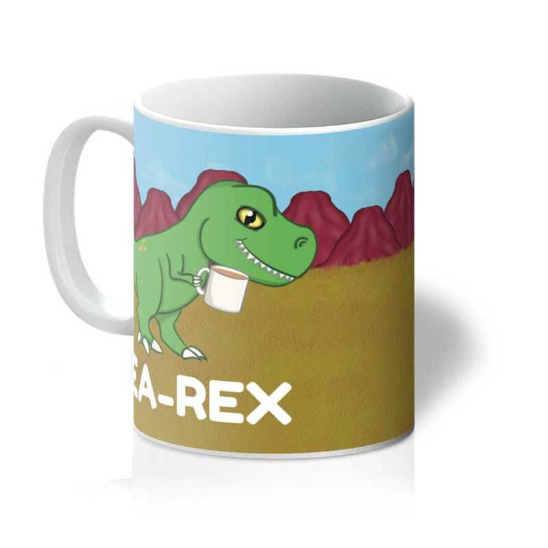 Daddy Tea-Rex Dinosaur Mug - 11oz - White