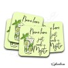 MOJITO Cocktail Personalised Coaster, Cocktail Mojito Coaster, Fathers Day gift, Christmas Coaster, Secret Santa, Birthday Gift, Home Bar. - Single Coaster