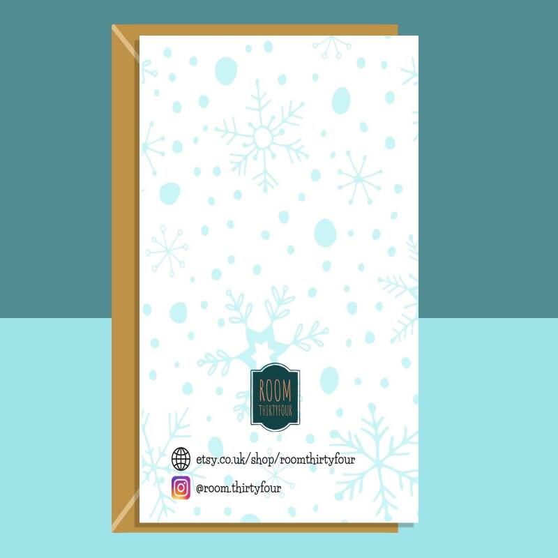 Personalised God-Daughter 1st Christmas Card - For your Goddaughter on her 1st Xmas - Cute - Customisable