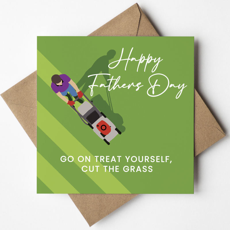 Funny Father’s Day Card – Lawn Mower Joke for Dad – Humorous Card for Garden Lovers & Lawn Enthusiasts