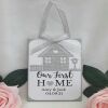 New home plaque,New home gift,Housewarming gift,First home gift,First home decor - Glitter silver ribbon