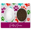 Dog Bowl Mat, Personalised Pet Bowl Mat, Customised Bowl Mat, Dog Food Mat, Puppy Bowl Mat, Cat Kitten Mat,Dog Mat Gift, Dog Lover Gift Mat - Grey