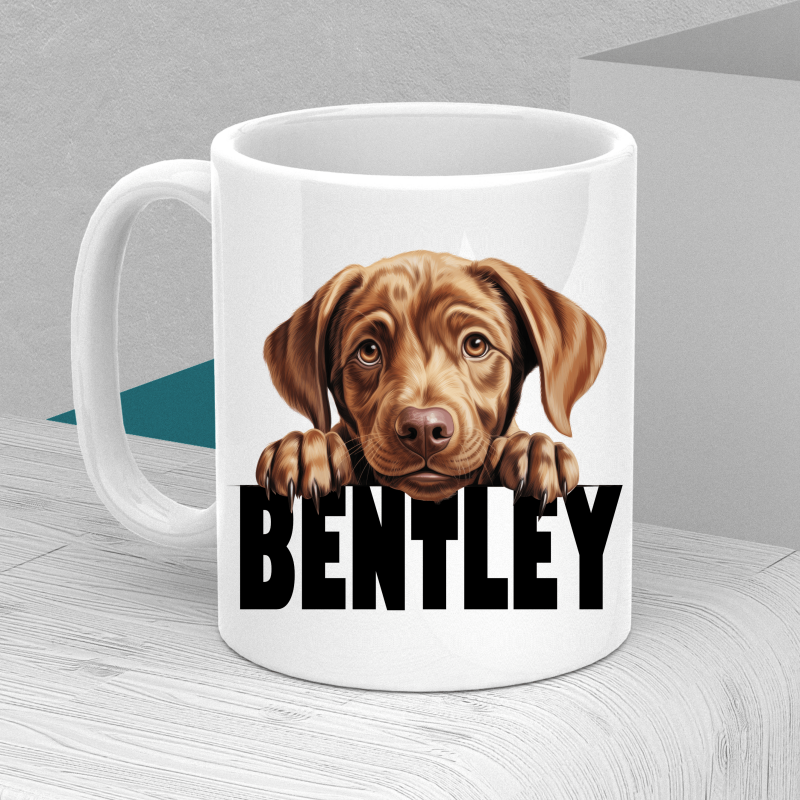 Personalised Dog Breed & Name Design Ceramic Mug