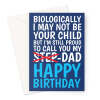 Birthday Card For A Step-Dad - Like A Real Dad - A5 Portrait - 1 Card