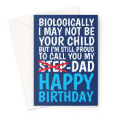 Birthday Card For A Step-Dad - Like A Real Dad